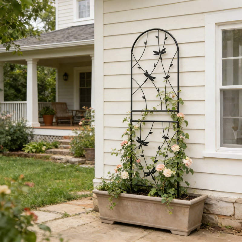 2 Pack Metal Garden Trellis 71" x 19.7" Rustproof Trellis for Climbing Plants by HouseOfZazla