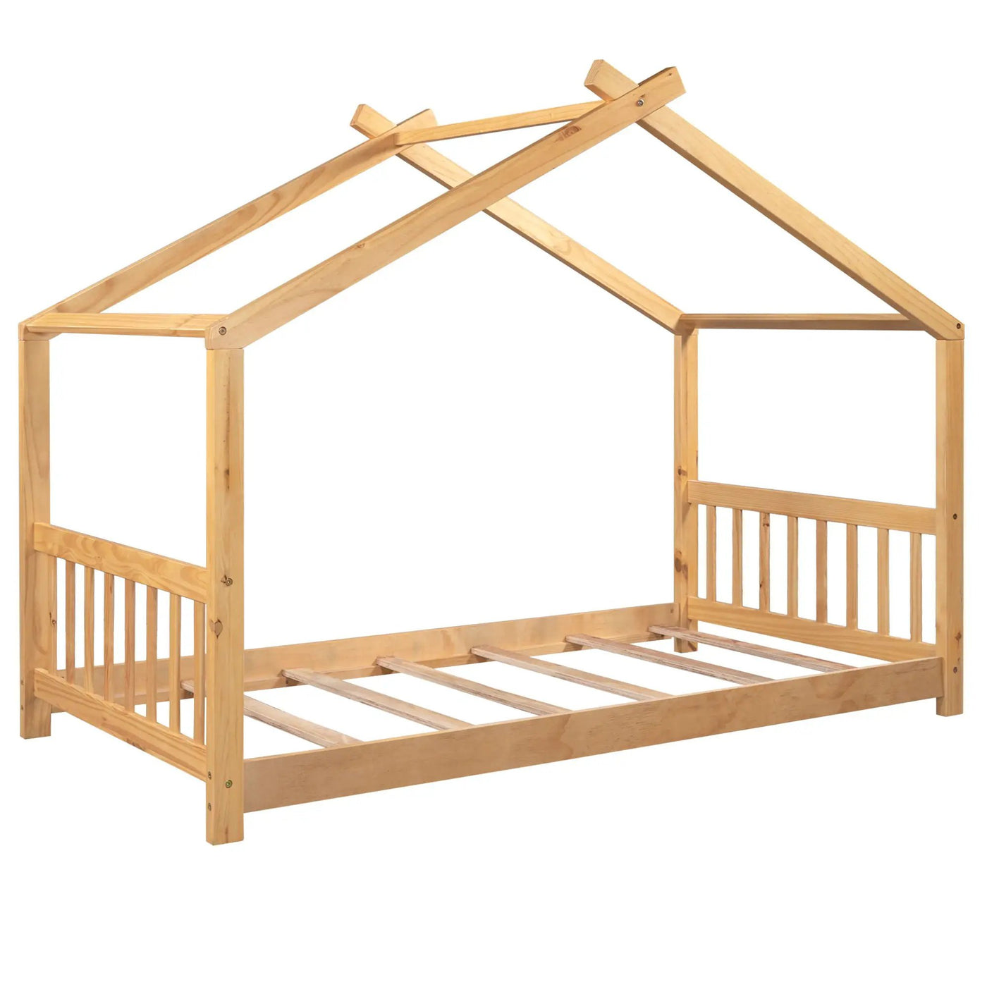 House Platform Bed With Headboard And Footboard, Roof Design by HouseOfZazla