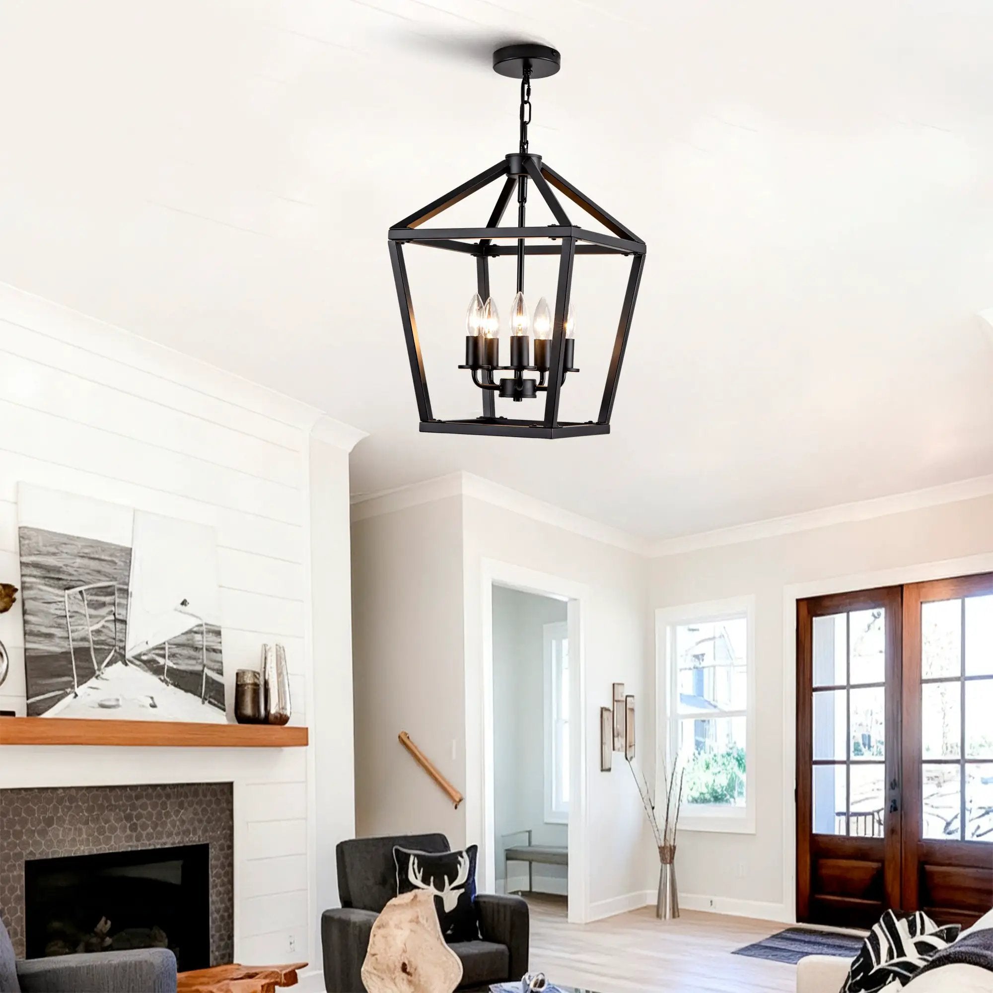 Farmhouse Lantern Chandelier 5-Light by HouseOfZazla