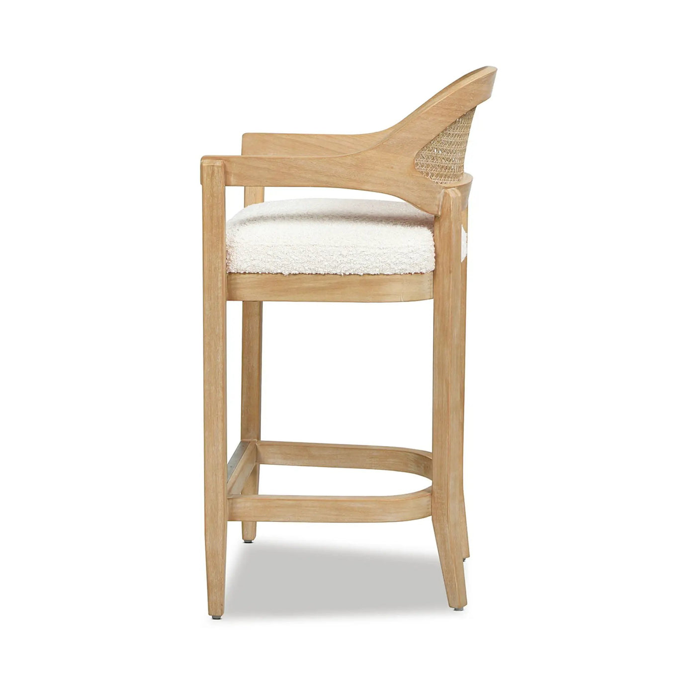 Americana - Mid-Century Modern Cane Back Counter Stool by Unique Piece Furniture