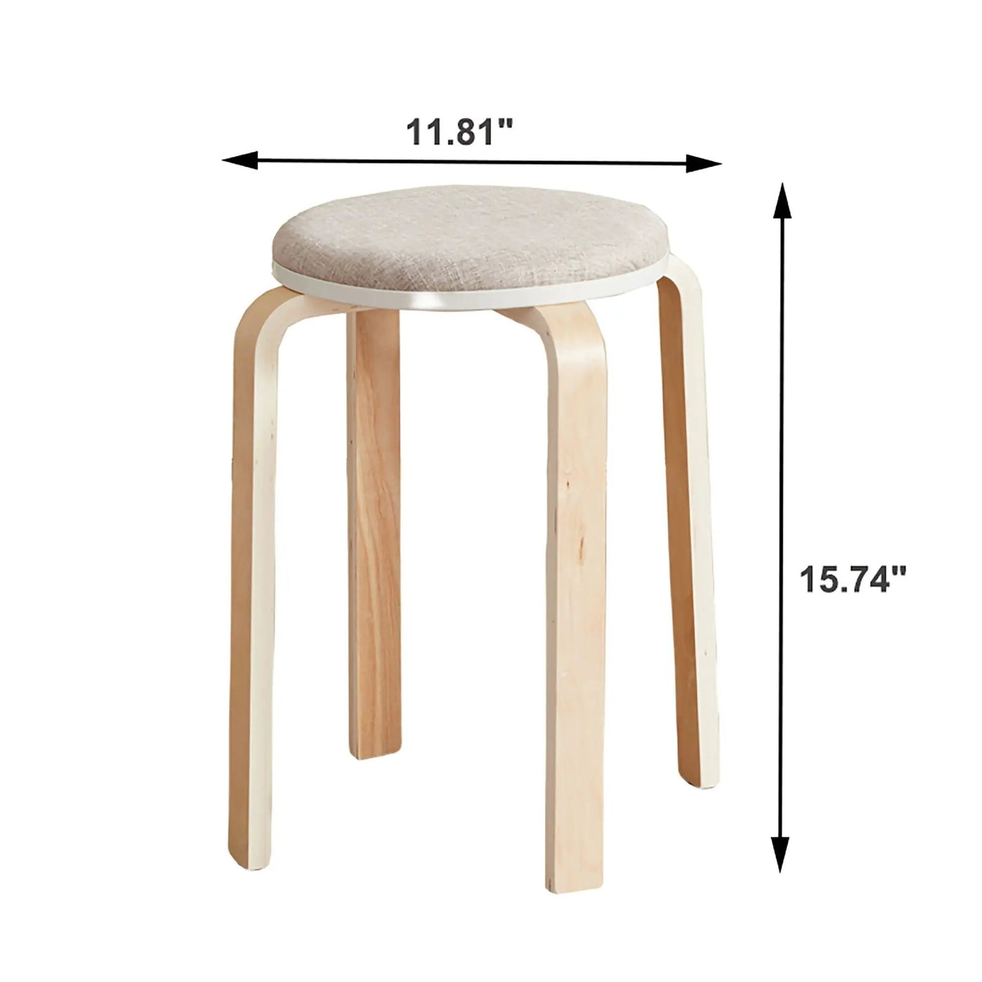 Stackable Round Backless Stools (Set of 4) by Unique Piece Furniture