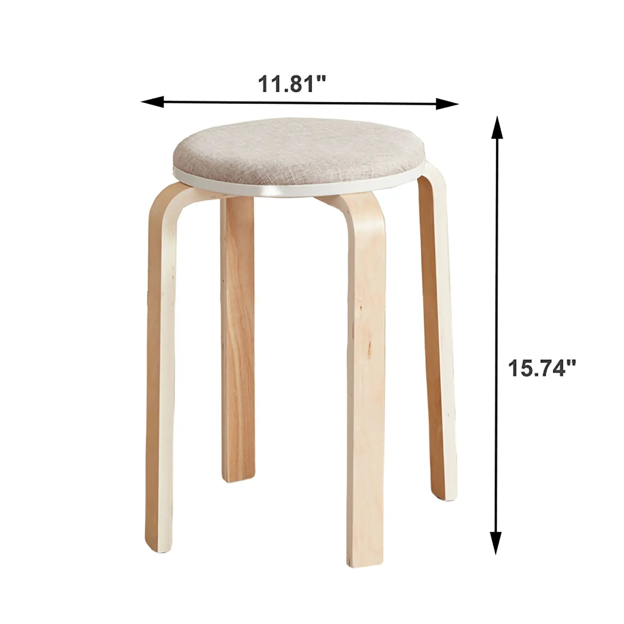 Stackable Round Backless Stools (Set of 4) by HouseOfZazla