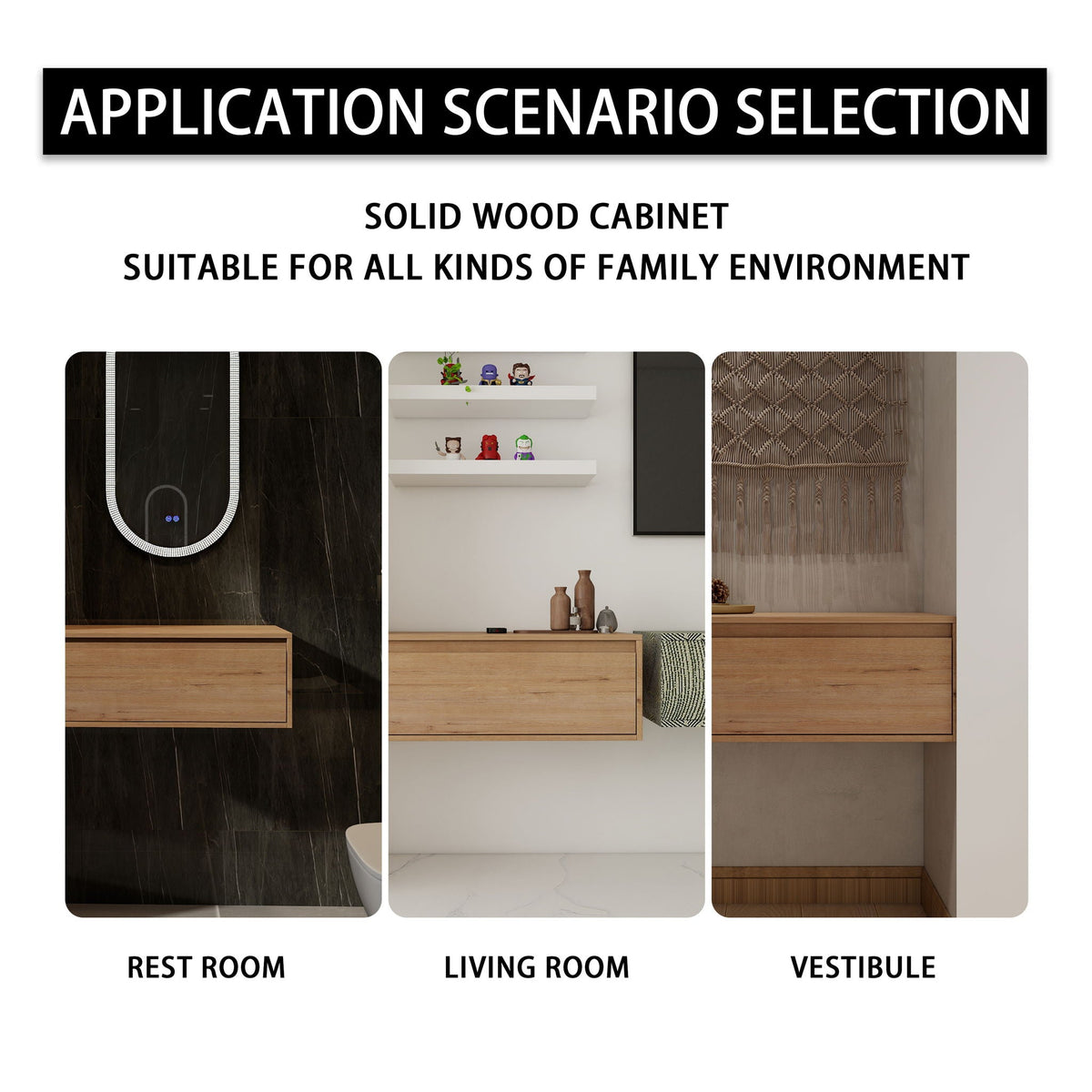 Modern Minimalist Bathroom Cabinet With Soft Close Drawers And Floating Mounting Design, photo 14 of 14