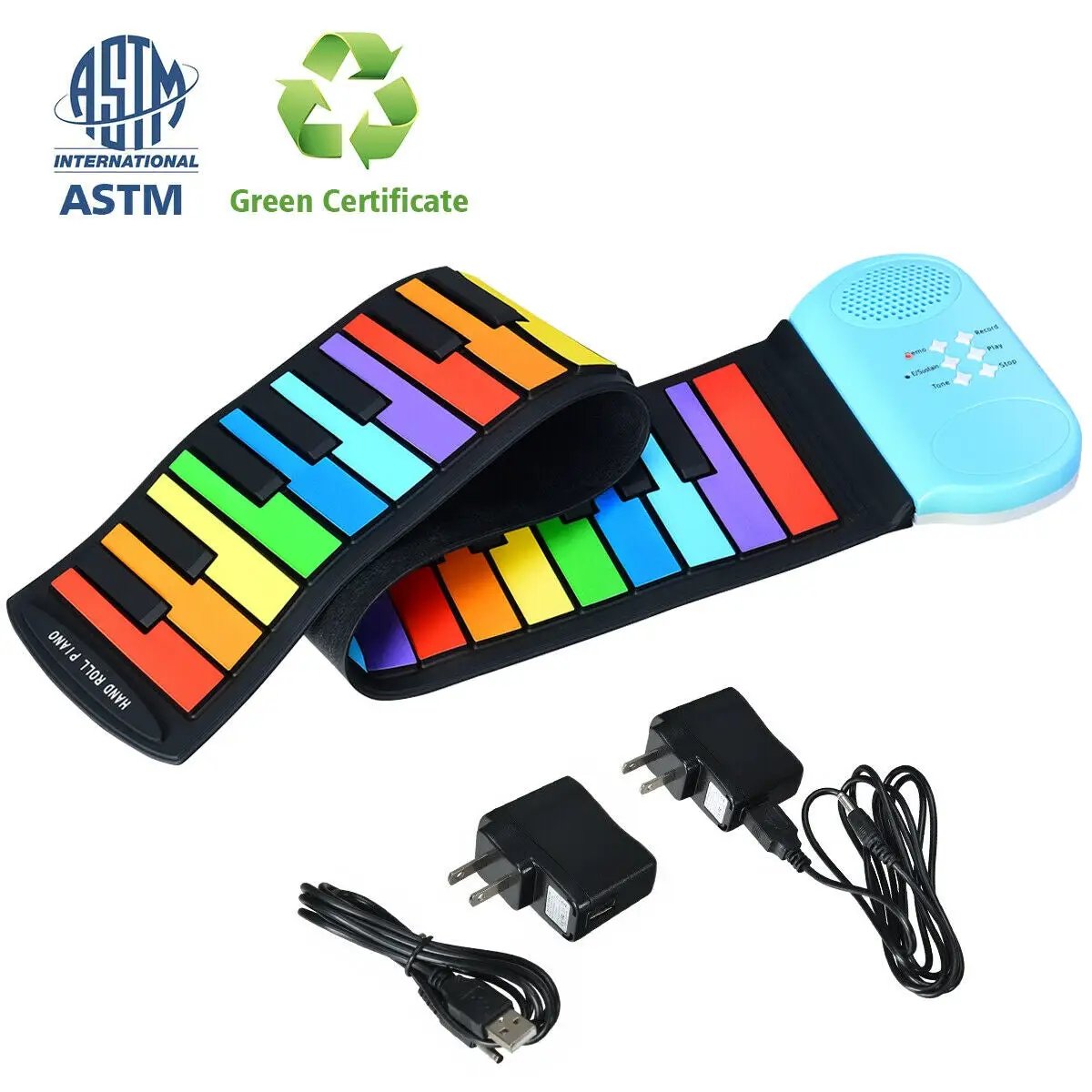 49-Key Roll-up Piano with Support Earphones by DirectDeals