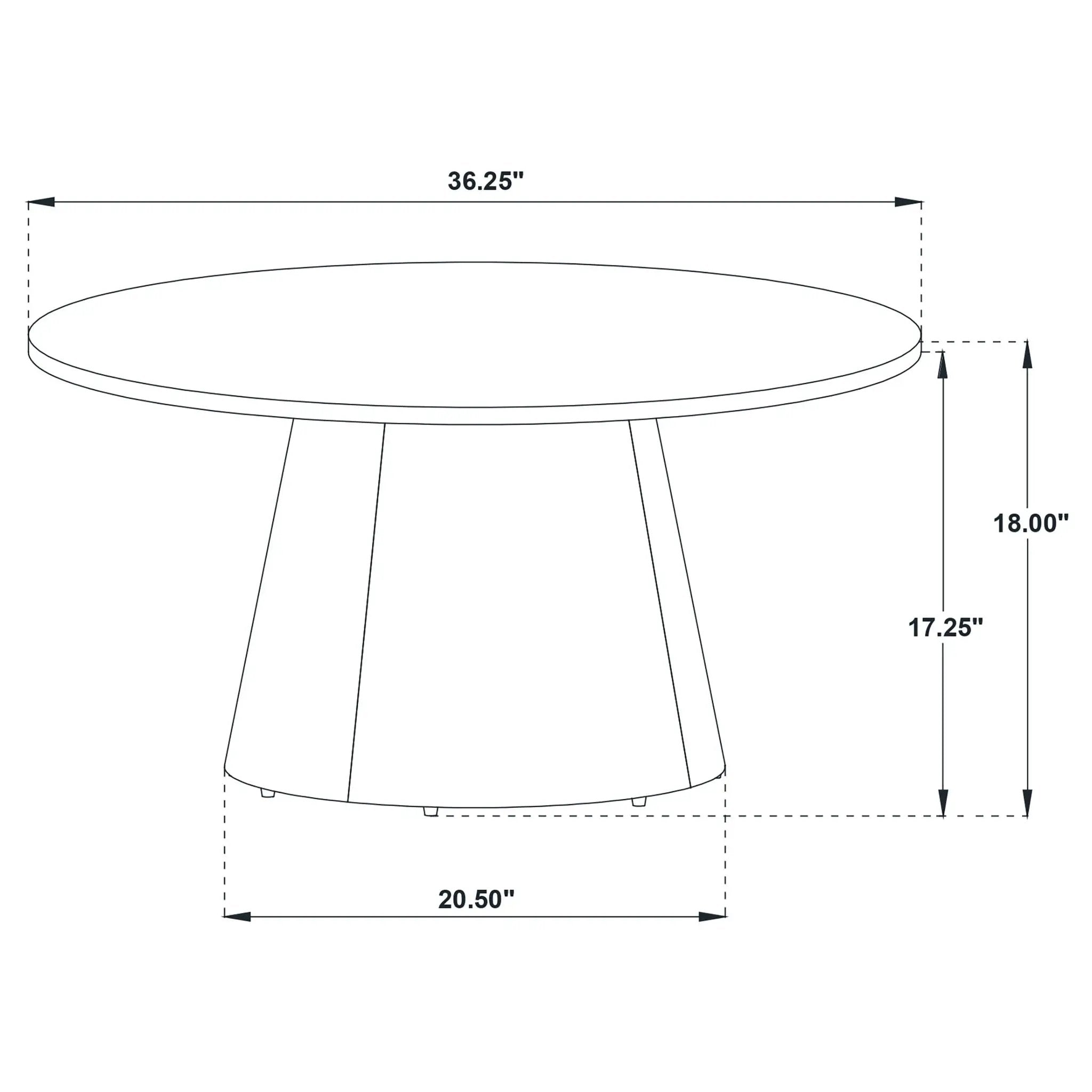 Franklin 36-inch Round Pedestal Coffee Table Dark Brown by Unique Piece Furniture
