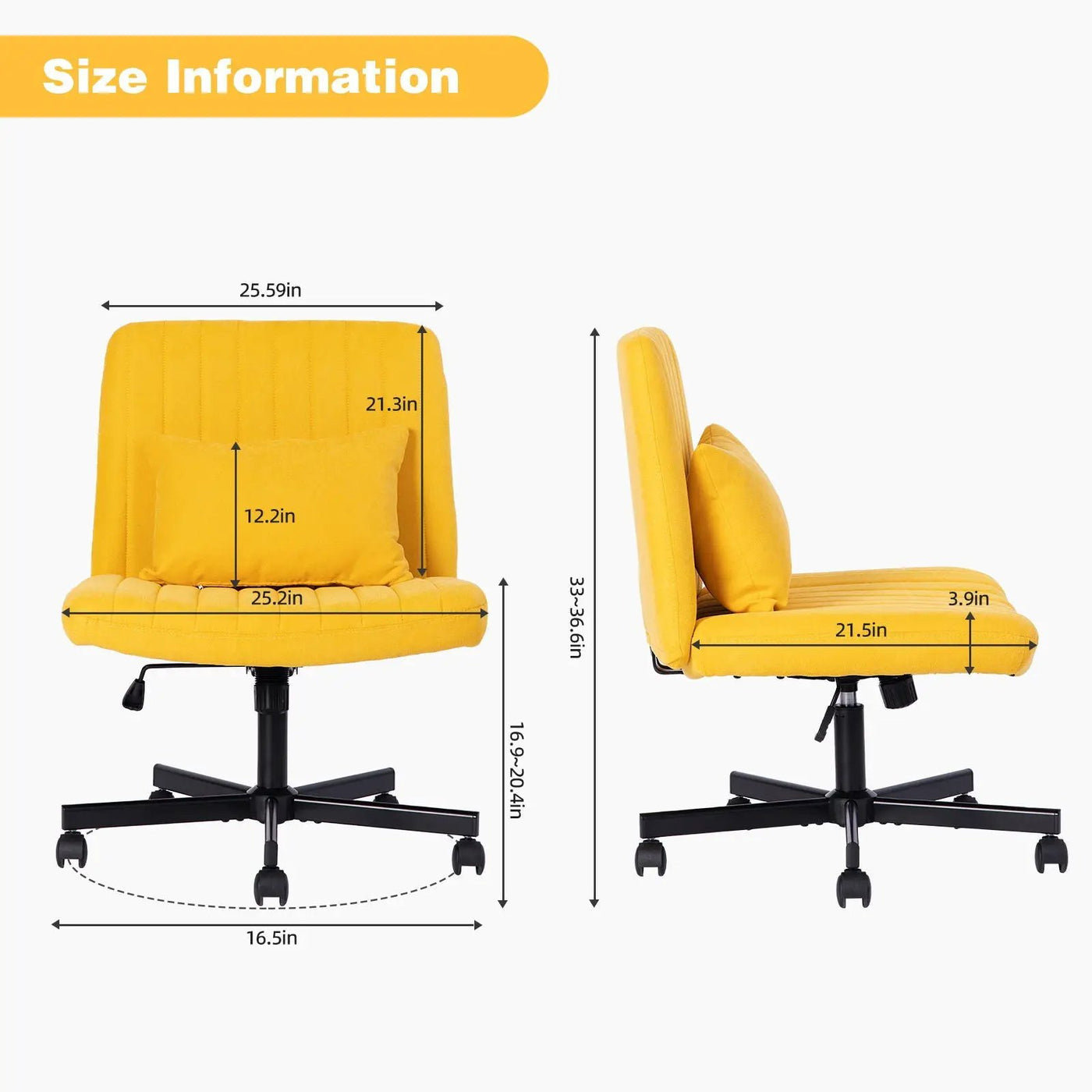 Criss Cross Office Chair With Adjustable Height, Ergonomic Design by HouseOfZazla