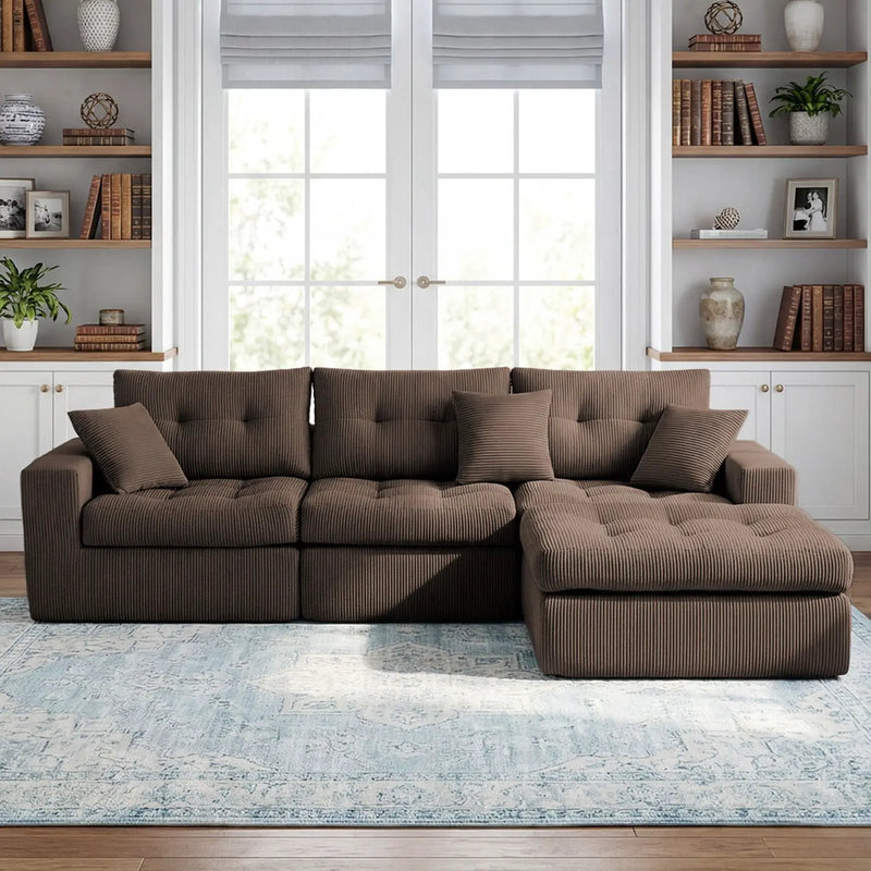 Corner Chaise L-Shaped Sectional Sofa Bed by Unique Piece Furniture
