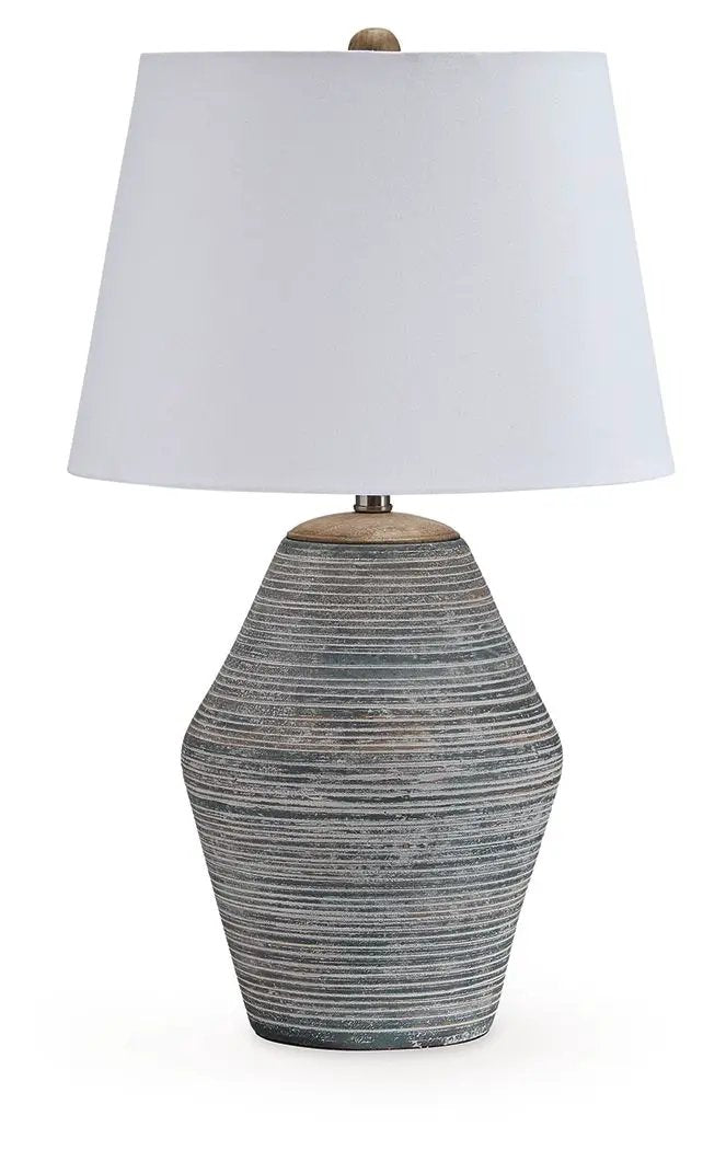 Lawrock - Terracotta Table Lamp - Antique Blue by Unique Piece Furniture