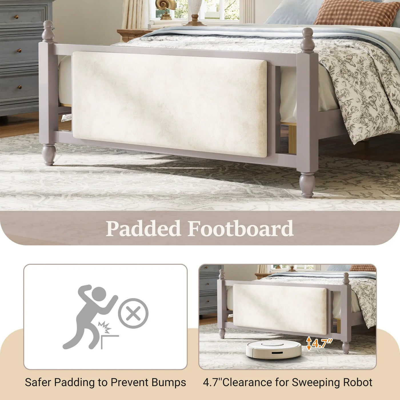 Queen Size Upholstered Platform Bed with Button Tufted Headboard by HouseOfZazla