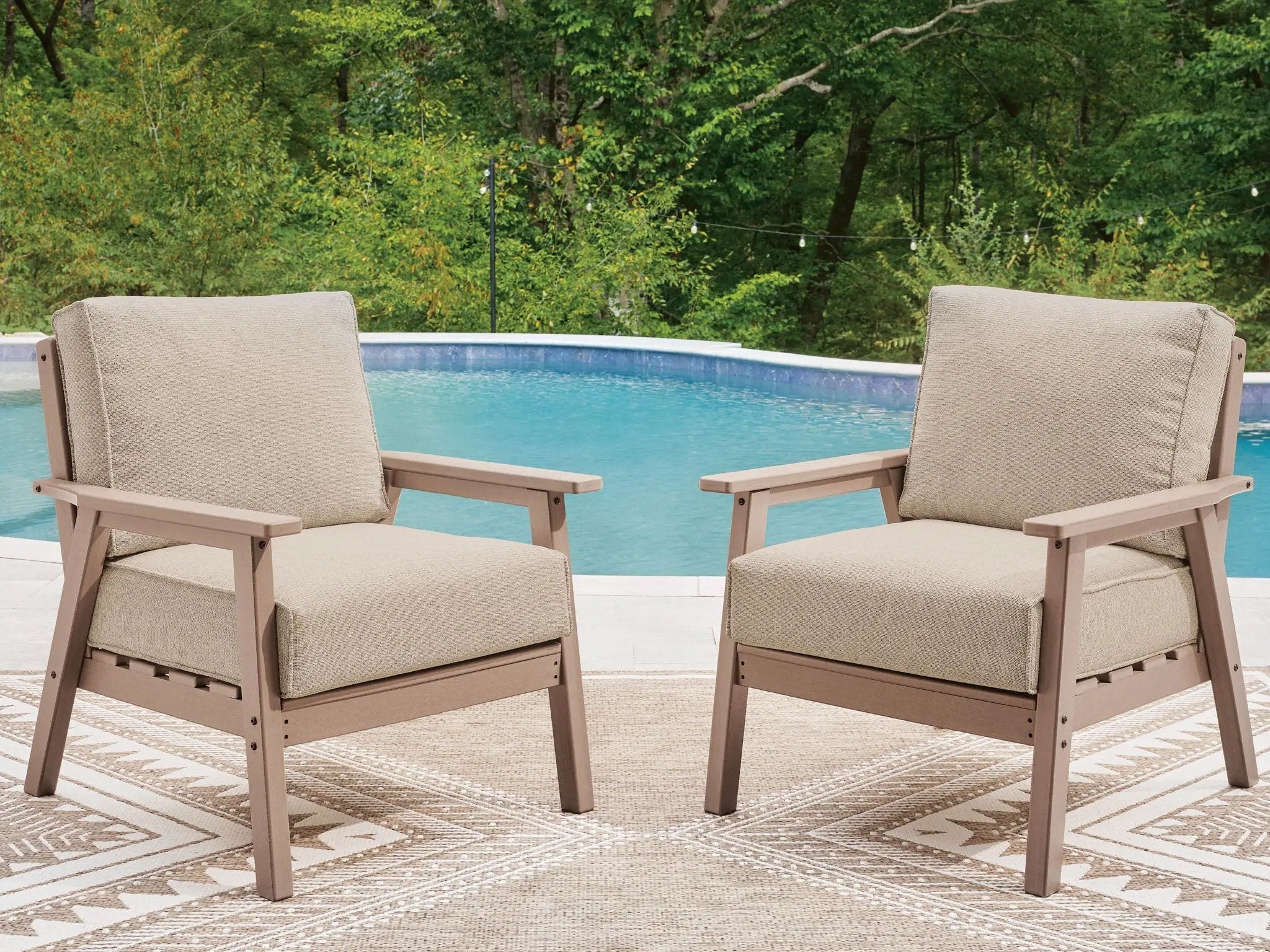 Grover Beach - Lounge Chair With Cushion (Set of 2) - Driftwood by Unique Piece Furniture