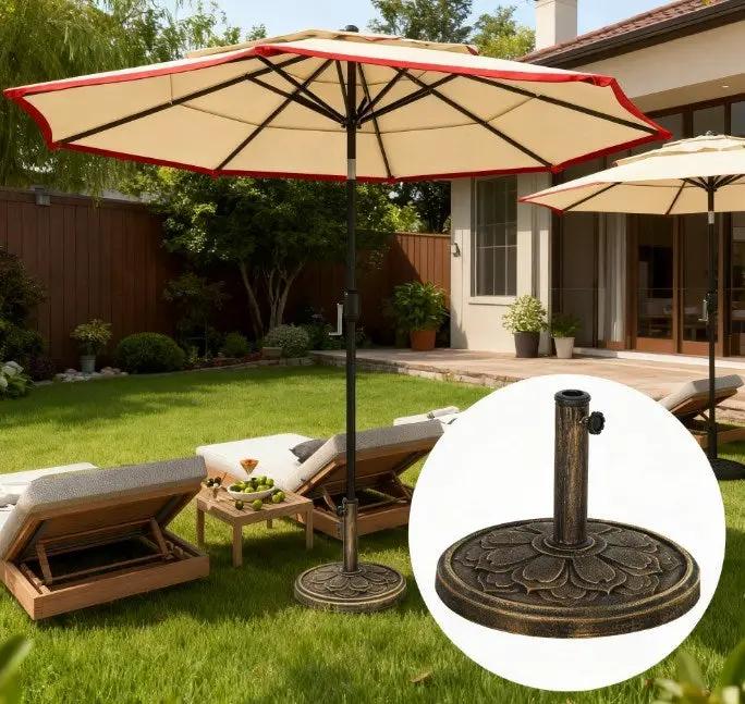 Umbrella Stand, Patio Umbrella Base, Resin Outdoor Umbrella Stand Base by HouseOfZazla