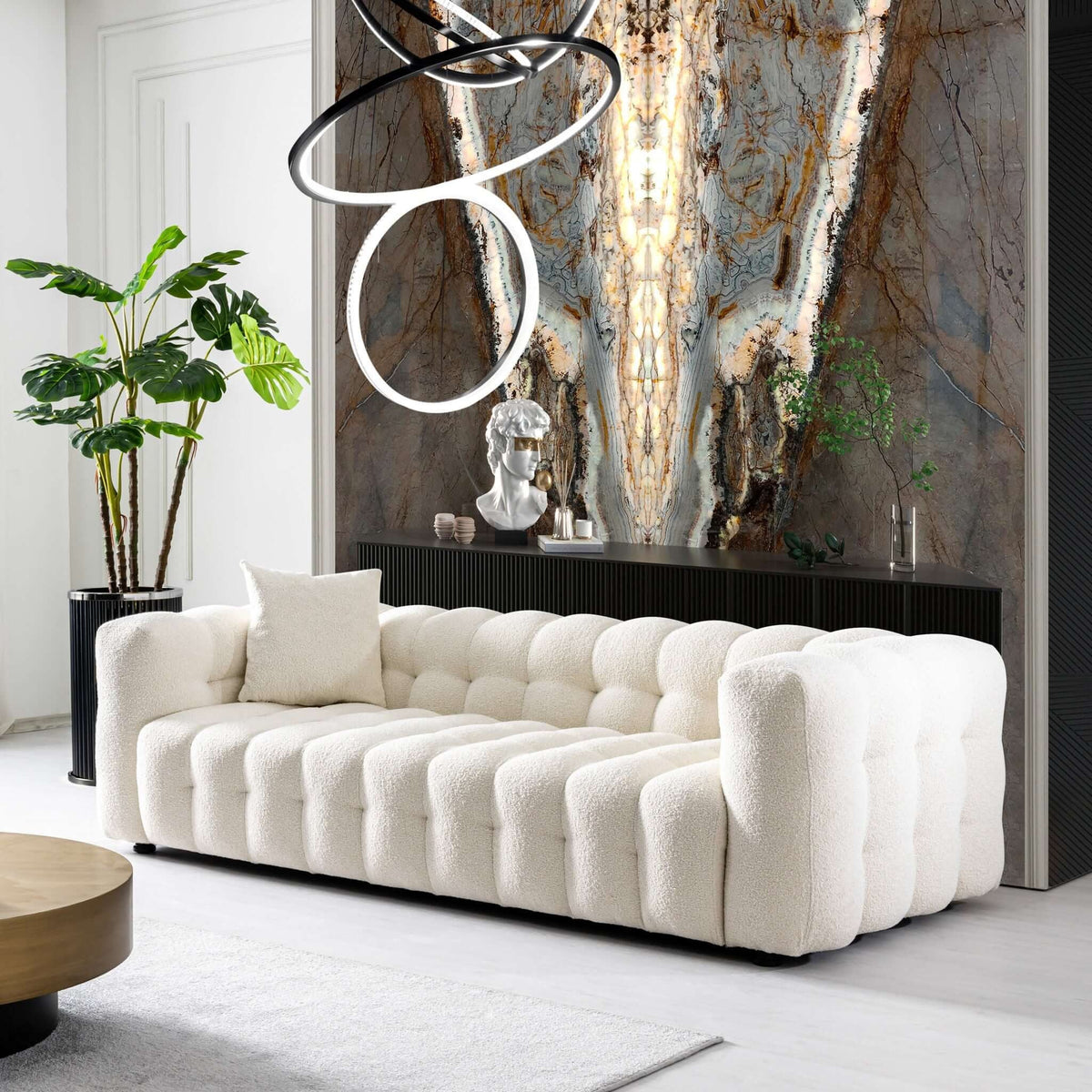 Beige Modern Tufted Chesterfield Sofa with Deep Button Tufting, photo 10 of 10
