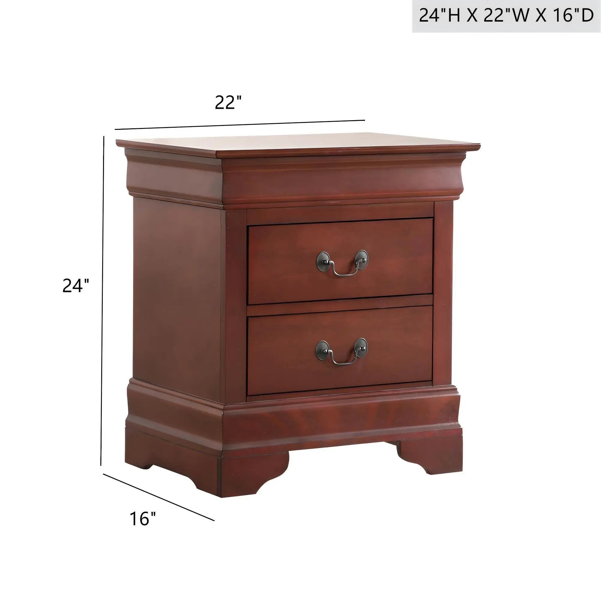 Louis Phillipe - Nightstand - Wood by Unique Piece Furniture