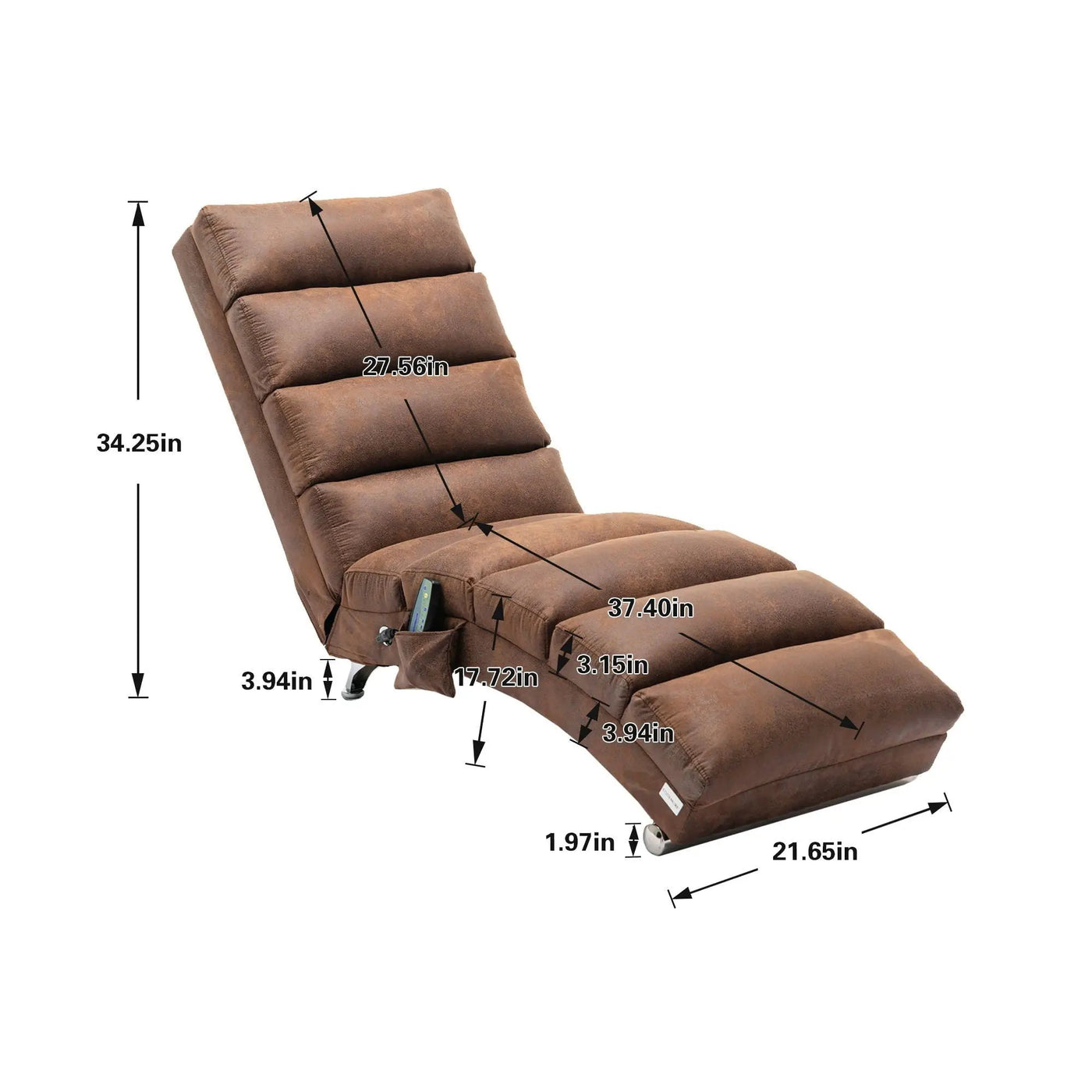 Massage Chaise Lounge Indoor With Remote Control by HouseOfZazla