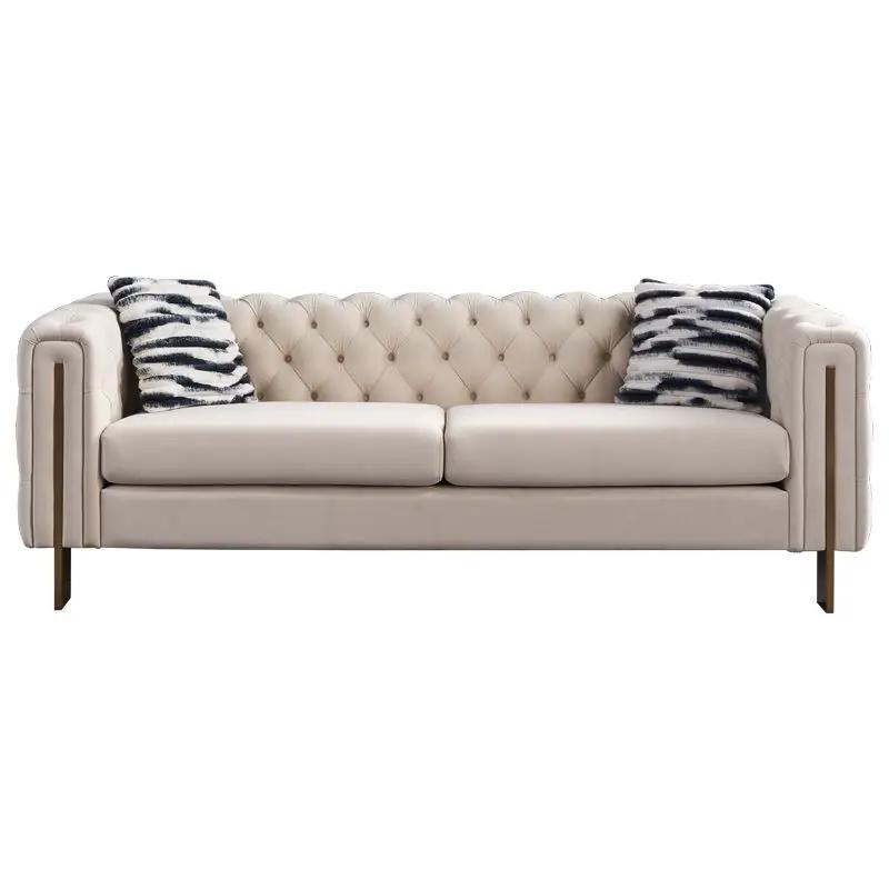 Chesterfield - Modern Tufted Living Room Sofa, 84.25''W Couch by Unique Piece Furniture