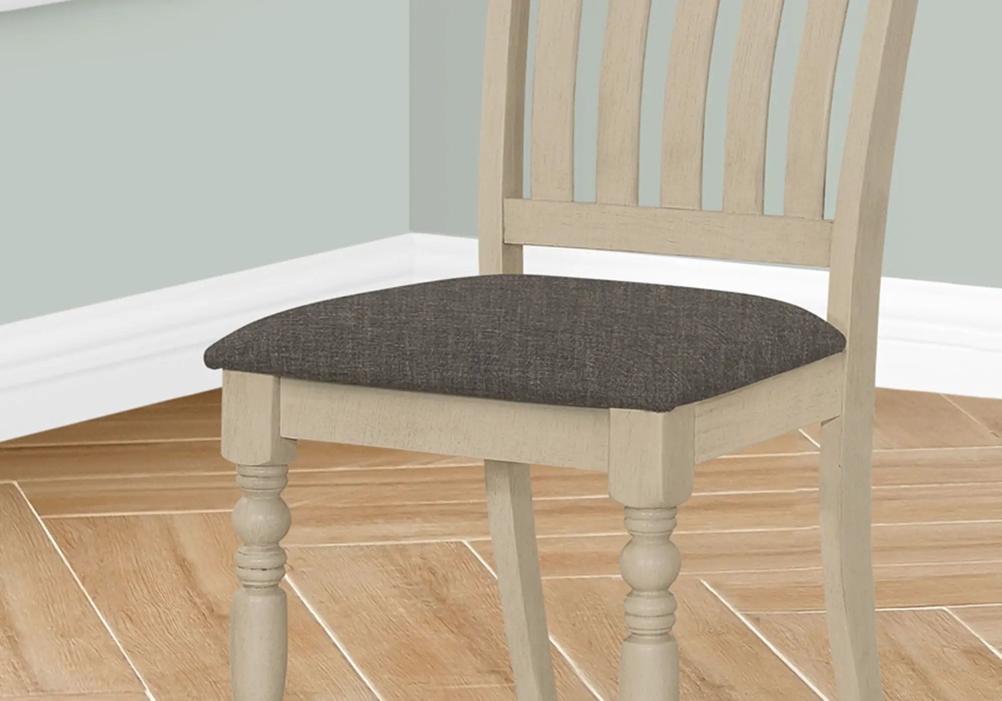 Dining Chair, Upholstered, Side, Transitional (Set of 2) - Gray by HouseOfZazla