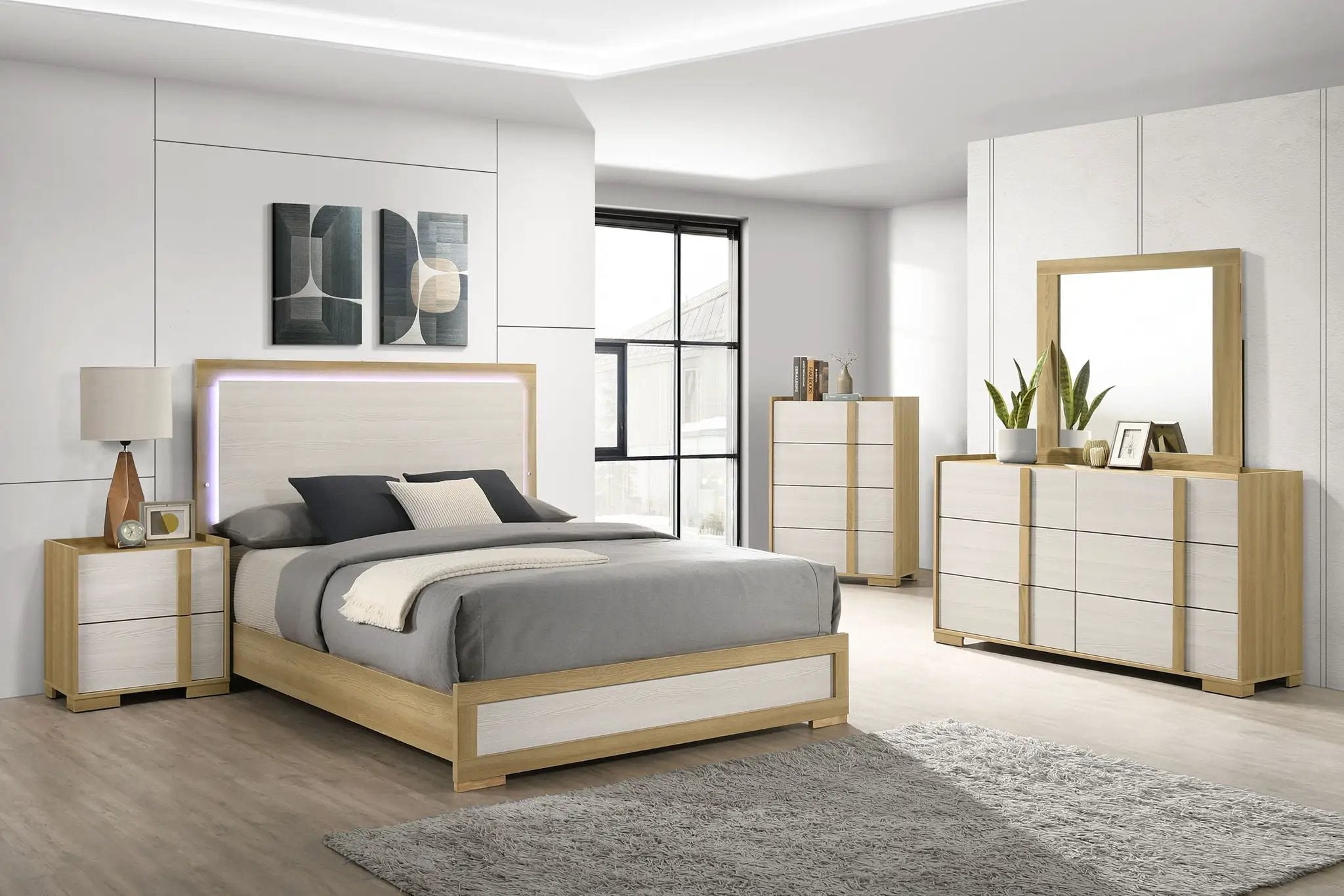 Hyland 5-piece Queen Bedroom Set Natural by Unique Piece Furniture