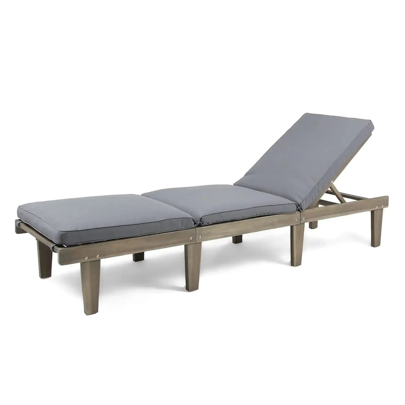 Ariana Wood Chaise Lounge with Cushion by HouseOfZazla