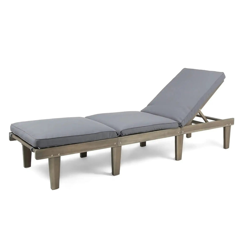 Ariana Wood Chaise Lounge with Cushion by HouseOfZazla