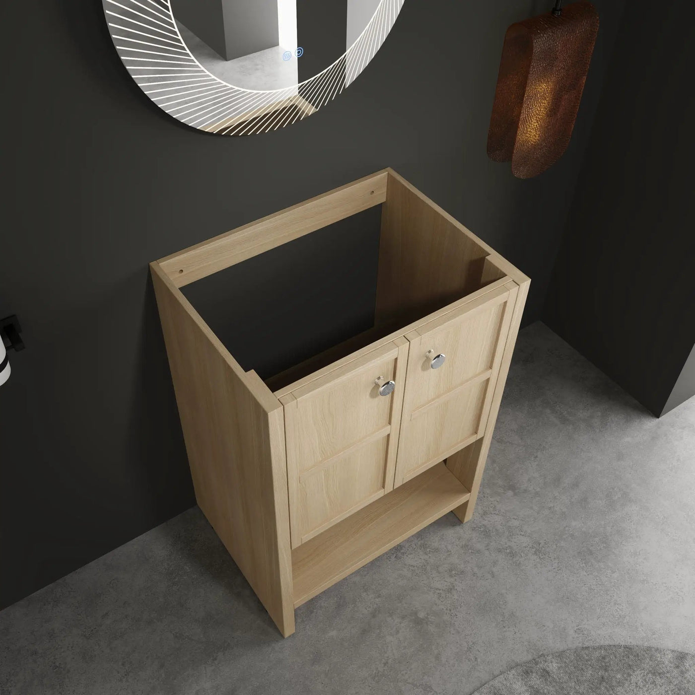 Modern Freestanding Bathroom Vanity With 2 Soft Closing Doors by HouseOfZazla