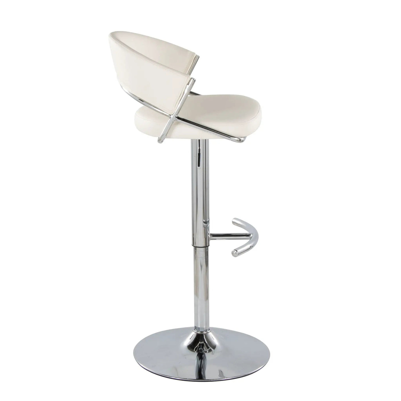 Jie - Contemporary Adjustable Barstool With Swivel & Rounded T Footrest (Set of 2) by HouseOfZazla
