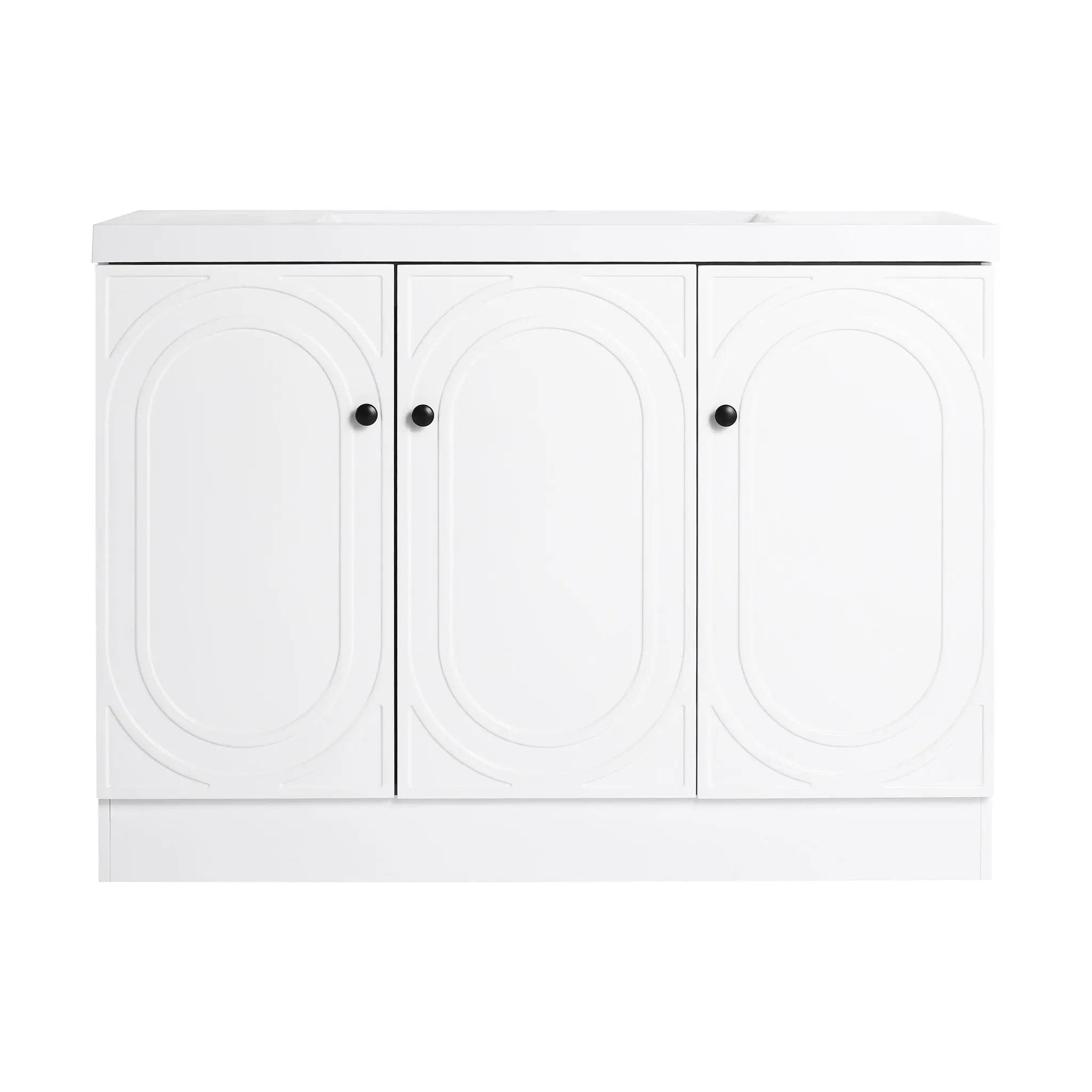 Contemporary Freestanding Bathroom Vanity With Resin Sink & Soft-Close Cabinet Doors by Unique Piece Furniture