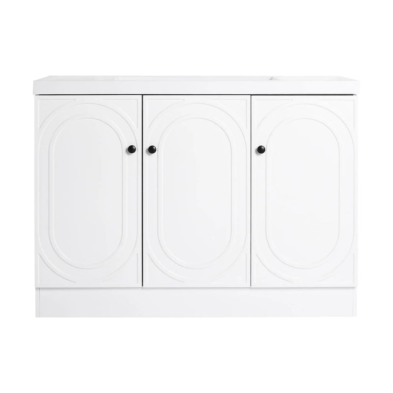 Contemporary Freestanding Bathroom Vanity With Resin Sink & Soft-Close Cabinet Doors by Unique Piece Furniture