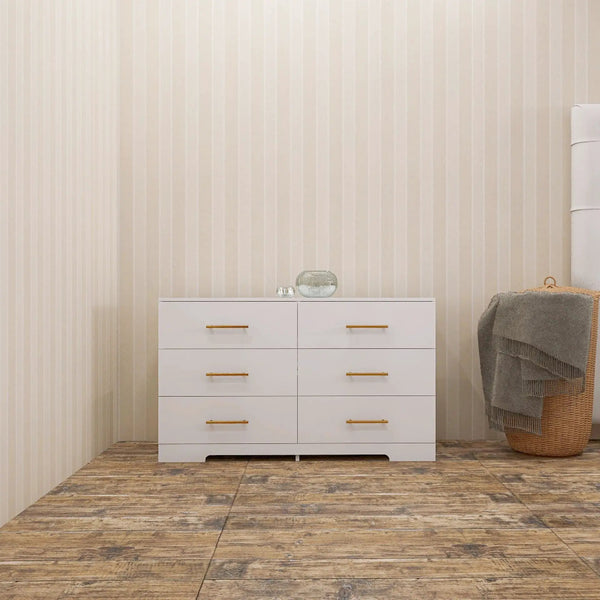 Large 6 Drawers Chest Of Drawer Dressers Table With Handle