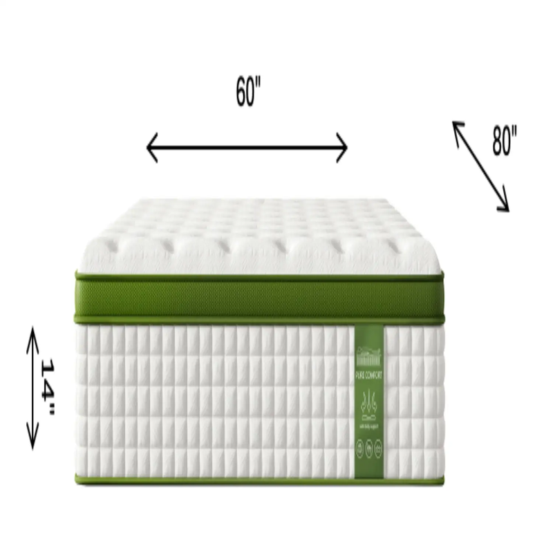 14 Inch Queen Size Hybrid Mattress by HouseOfZazla