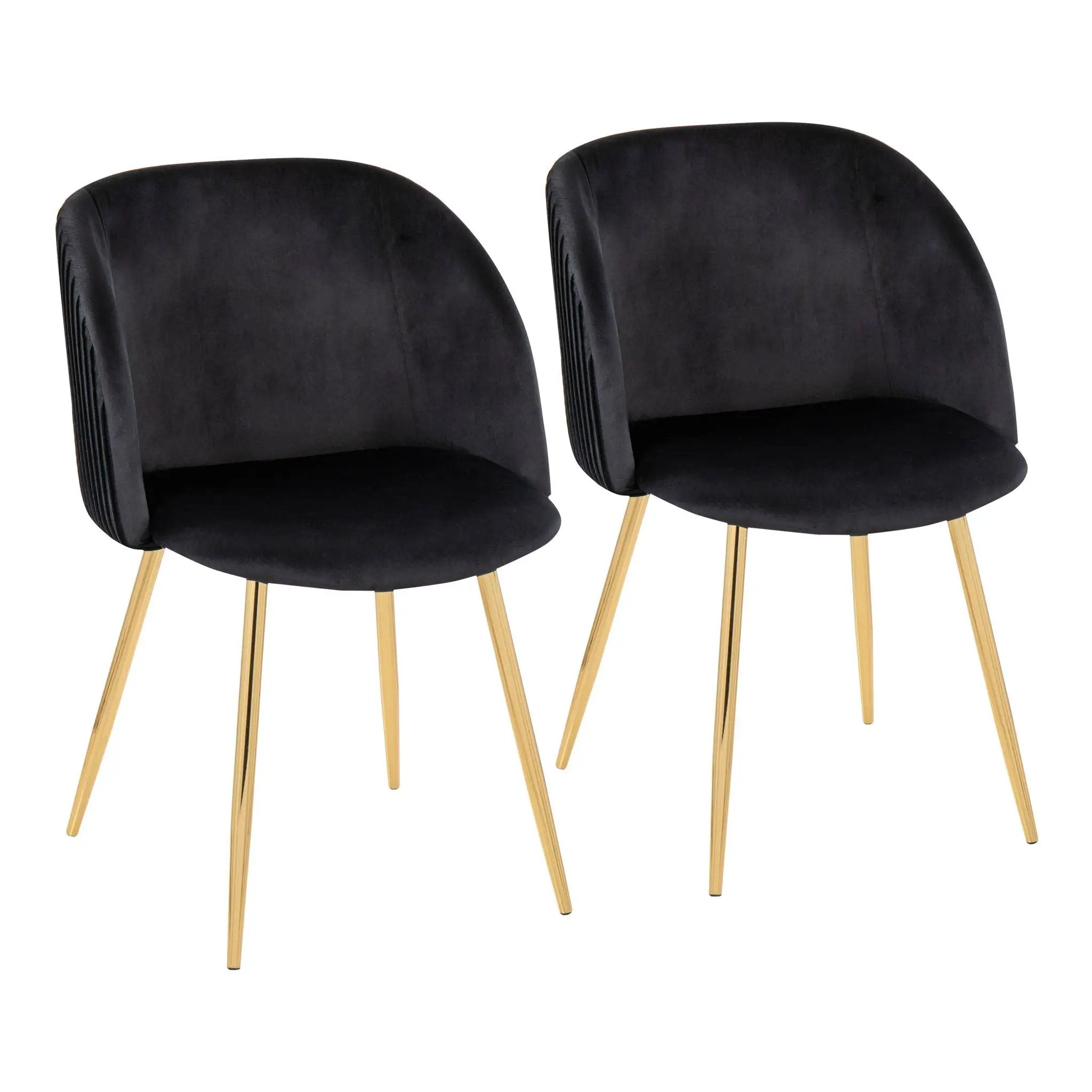 Fran - Pleated Waves Contemporary Chair (Set of 2) by Unique Piece Furniture