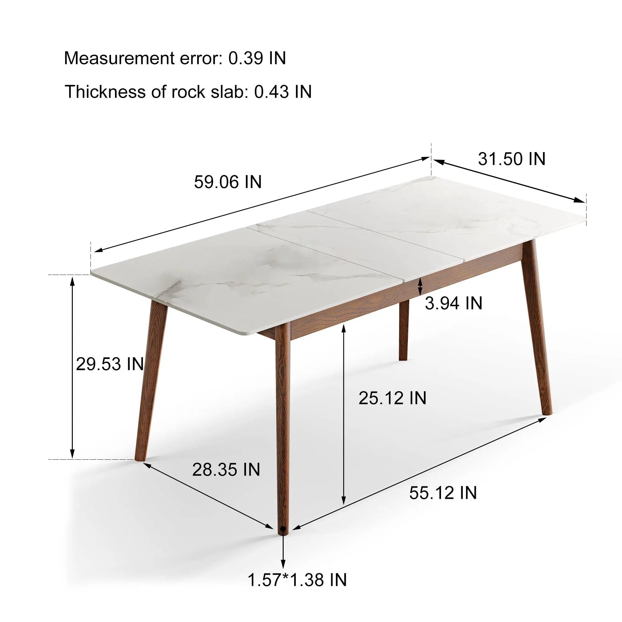 Round Corner Diagonal Leg Telescopic Table For 6 - 8 People To Meet Dining Table by Unique Piece Furniture