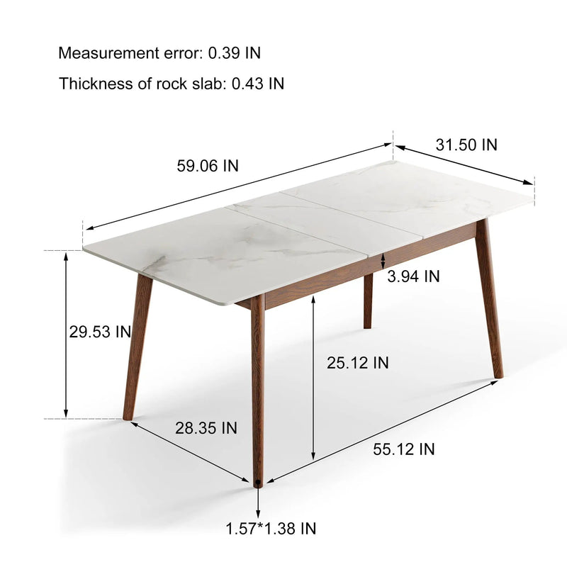 Round Corner Diagonal Leg Telescopic Table For 6 - 8 People To Meet Dining Table by Unique Piece Furniture