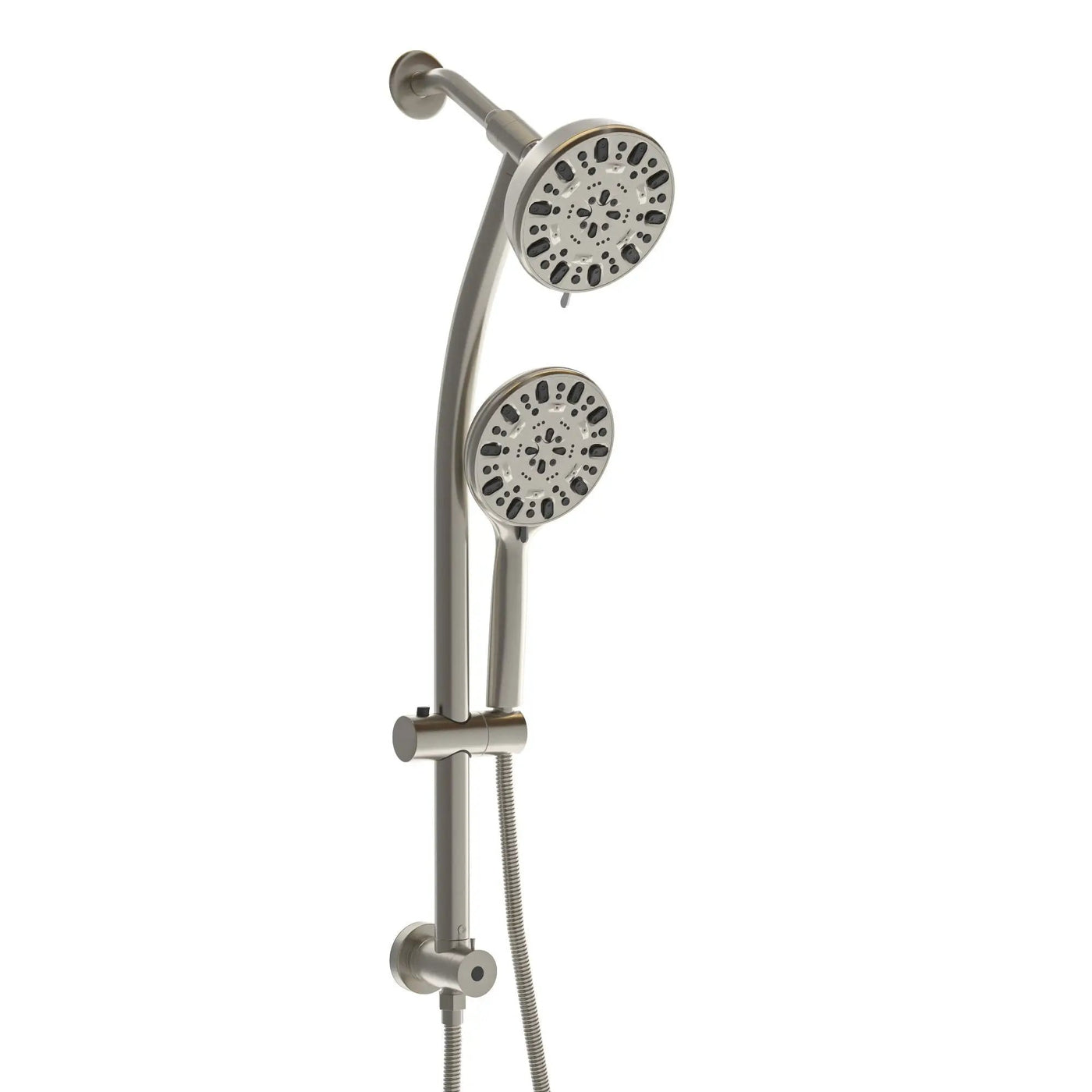 Multi Function Dual Shower Head Shower System With 4.7" Rain Showerhead, 7 Function Hand Shower, Adjustable Slide Bar by HouseOfZazla