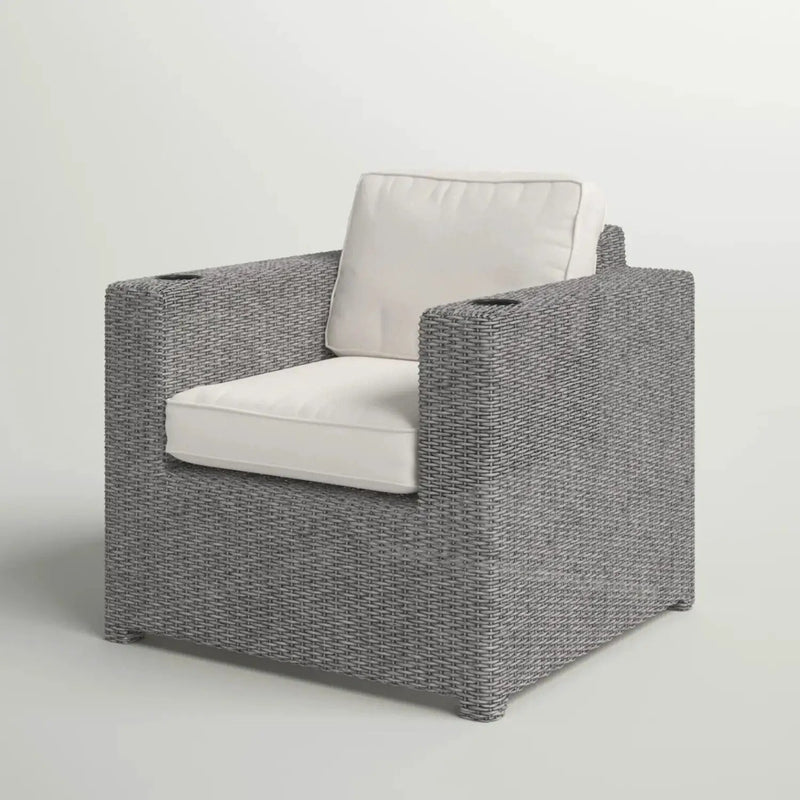 Aviara - Outdoor Club Chair Timeless Comfort With Plush Cushions - Gray Mix by Unique Piece Furniture
