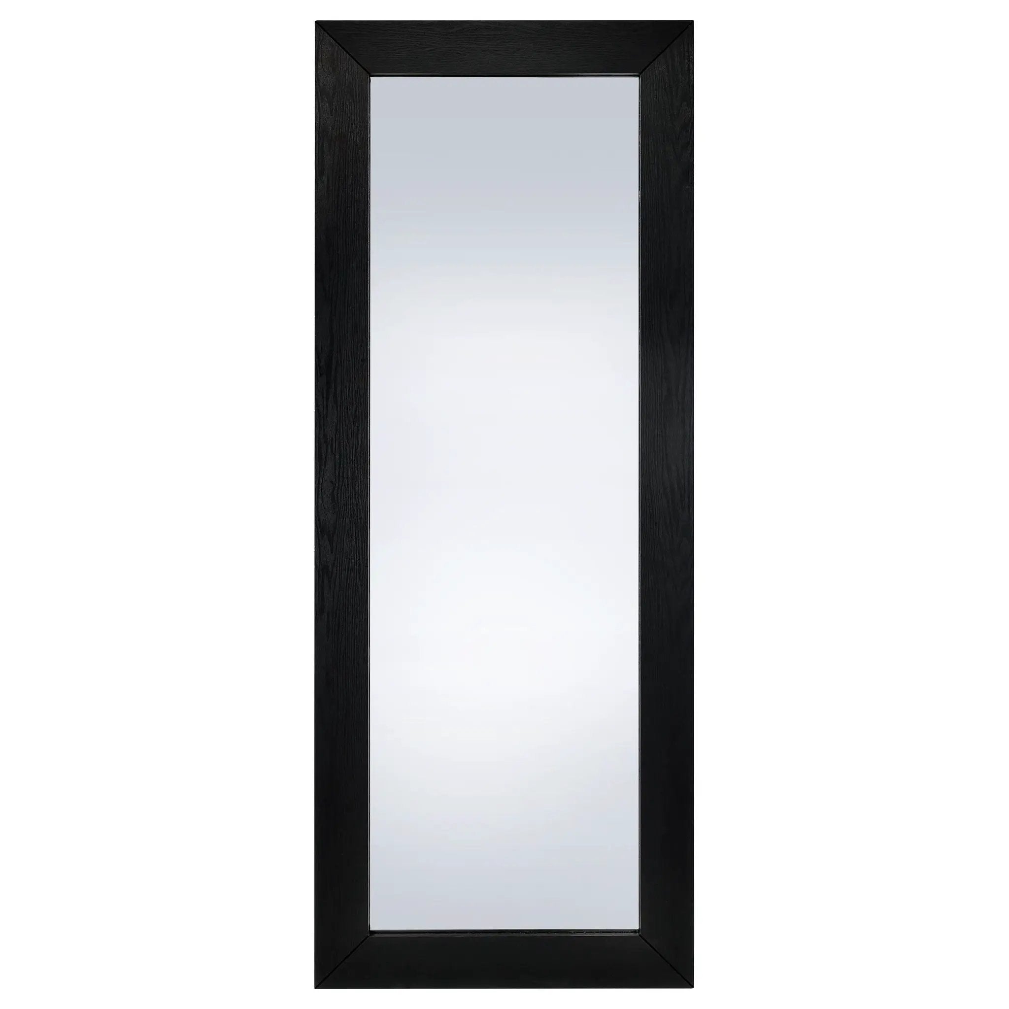 Cadence Tempered Glass Full Length Standing Mirror Black Oak by Unique Piece Furniture