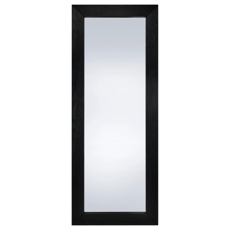 Cadence Tempered Glass Full Length Standing Mirror Black Oak by Unique Piece Furniture