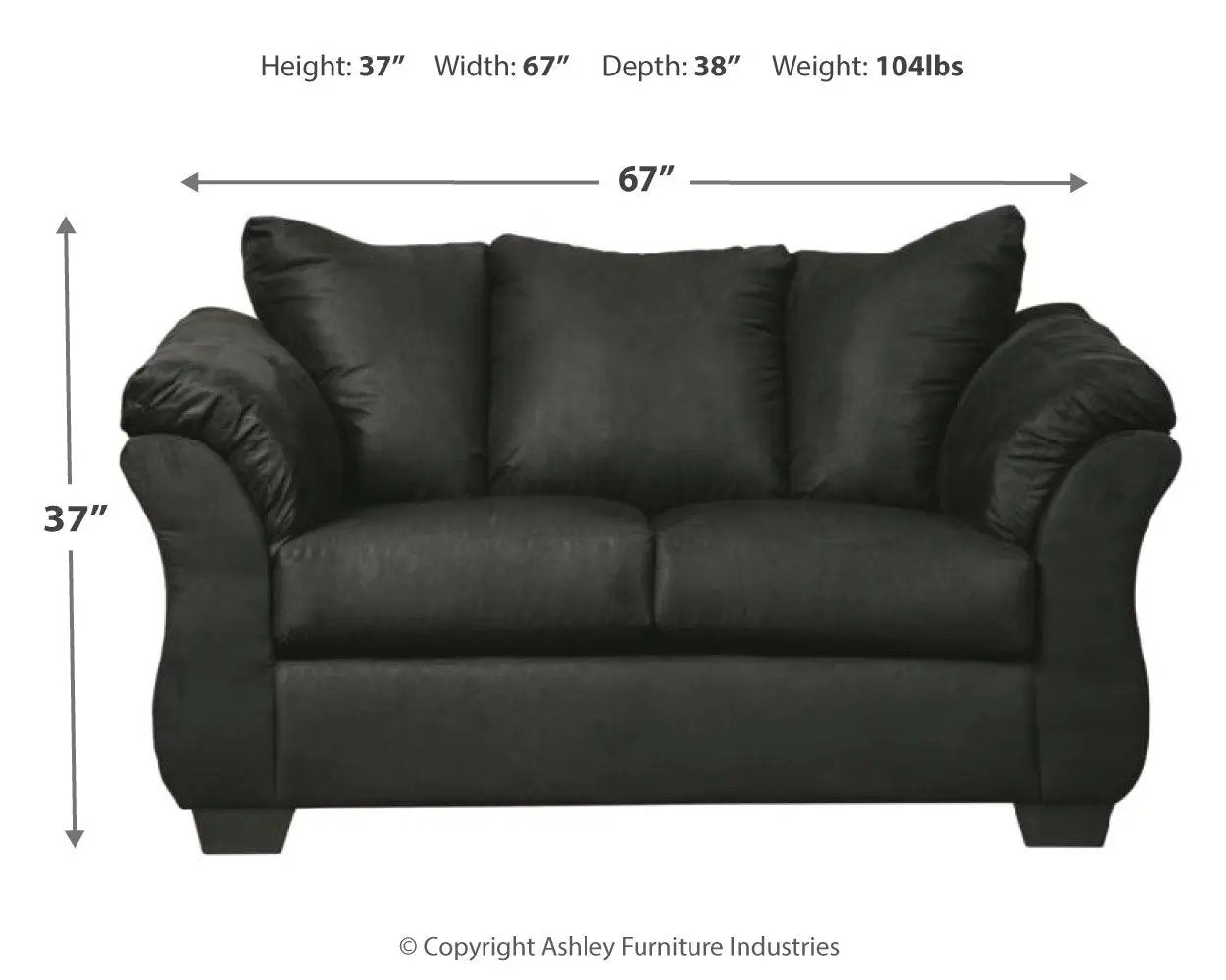Darcy - Stationary Loveseat by Unique Piece Furniture