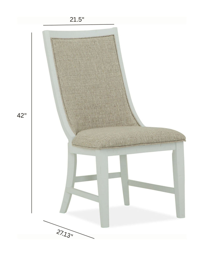Heron Cove - Upholstered Host Side Chair (Set of 2) - Chalk White, photo 7 of 7