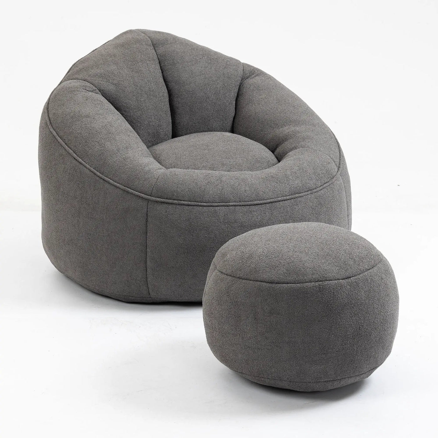 Bedding Bean Bag Sofa Chair High Pressure Foam With Footrest by HouseOfZazla
