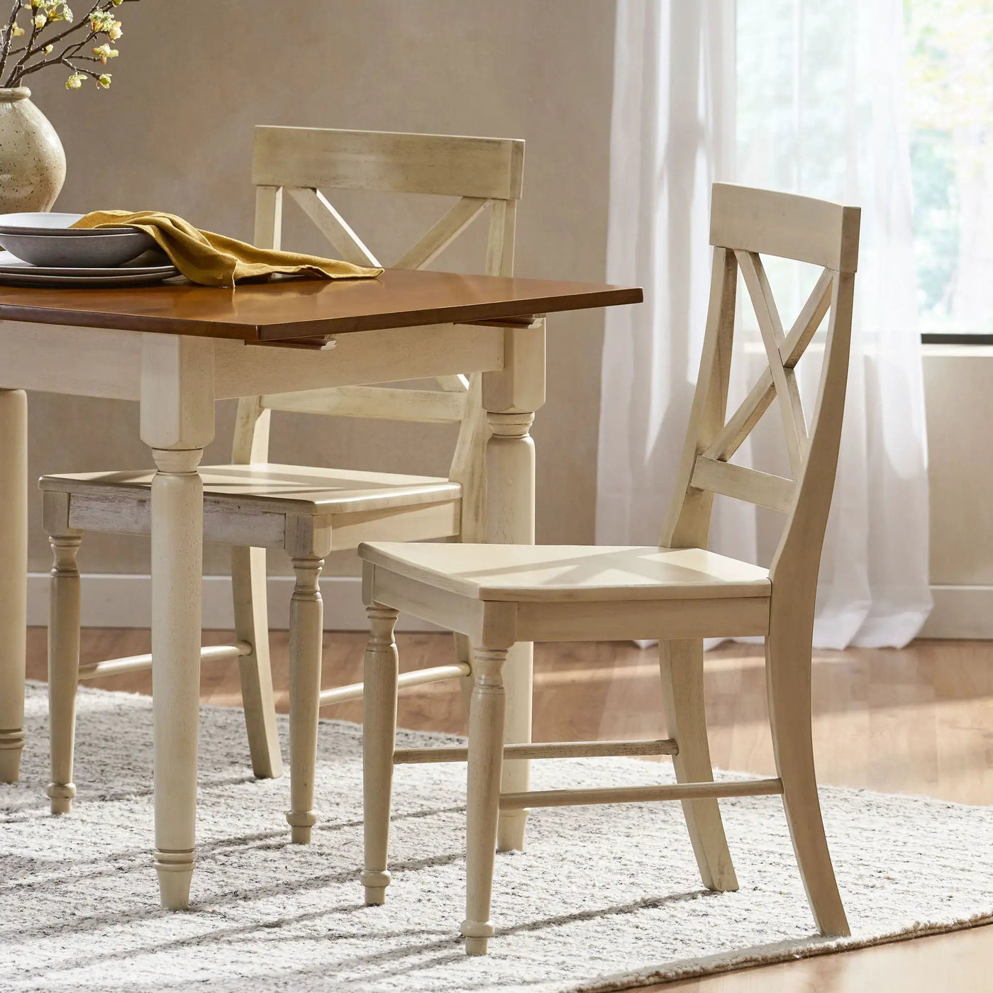 Dining Chair With X Shaped Back (Set of 2) by HouseOfZazla