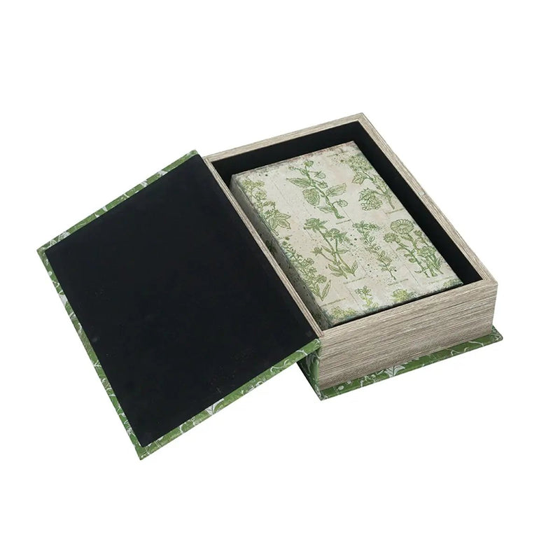 S/2 Decorative Book Boxes with Rustic Floral Patterns by HouseOfZazla