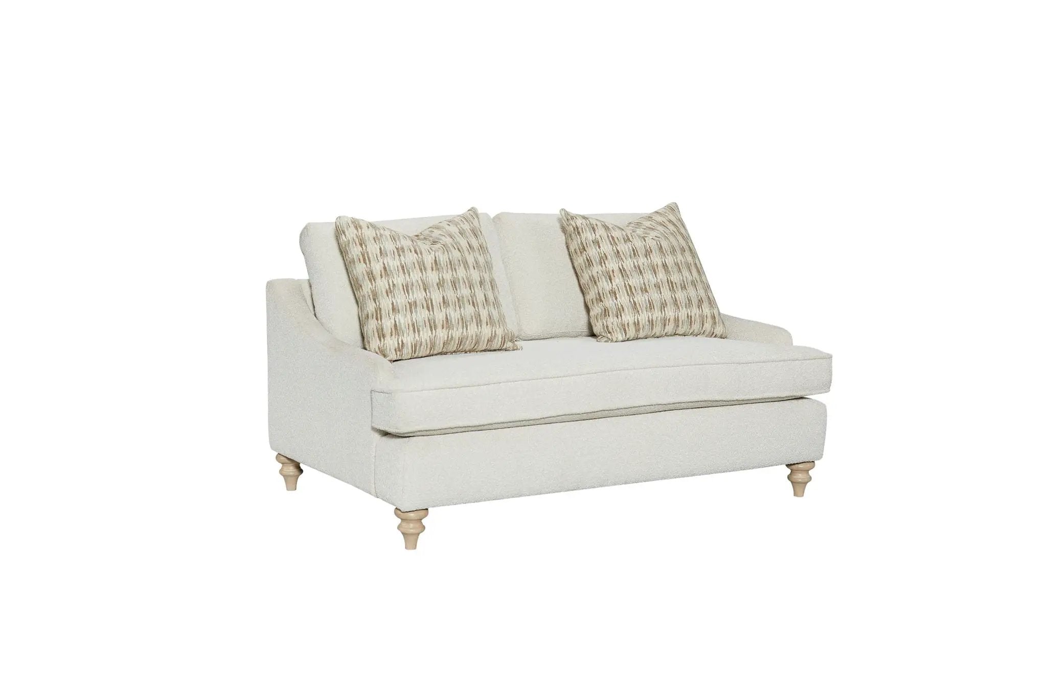 Loveseat Reversable Cushion With 2 Pillows - Off White by Unique Piece Furniture
