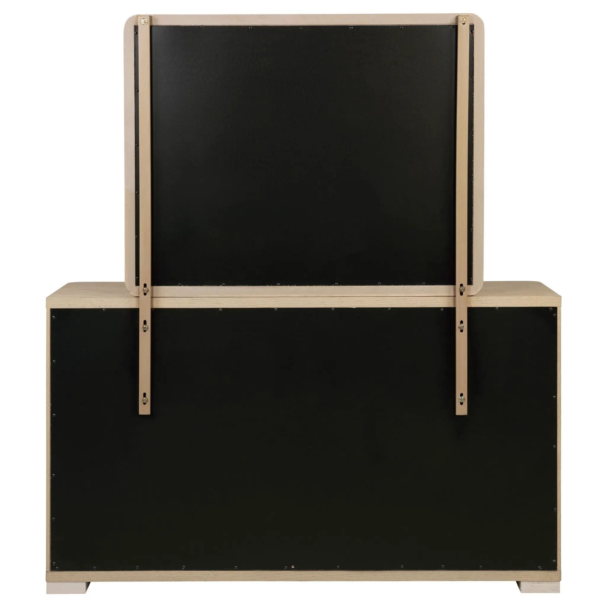 Ladera 6-drawer Bedroom Dresser and Mirror Light Elm by Unique Piece Furniture