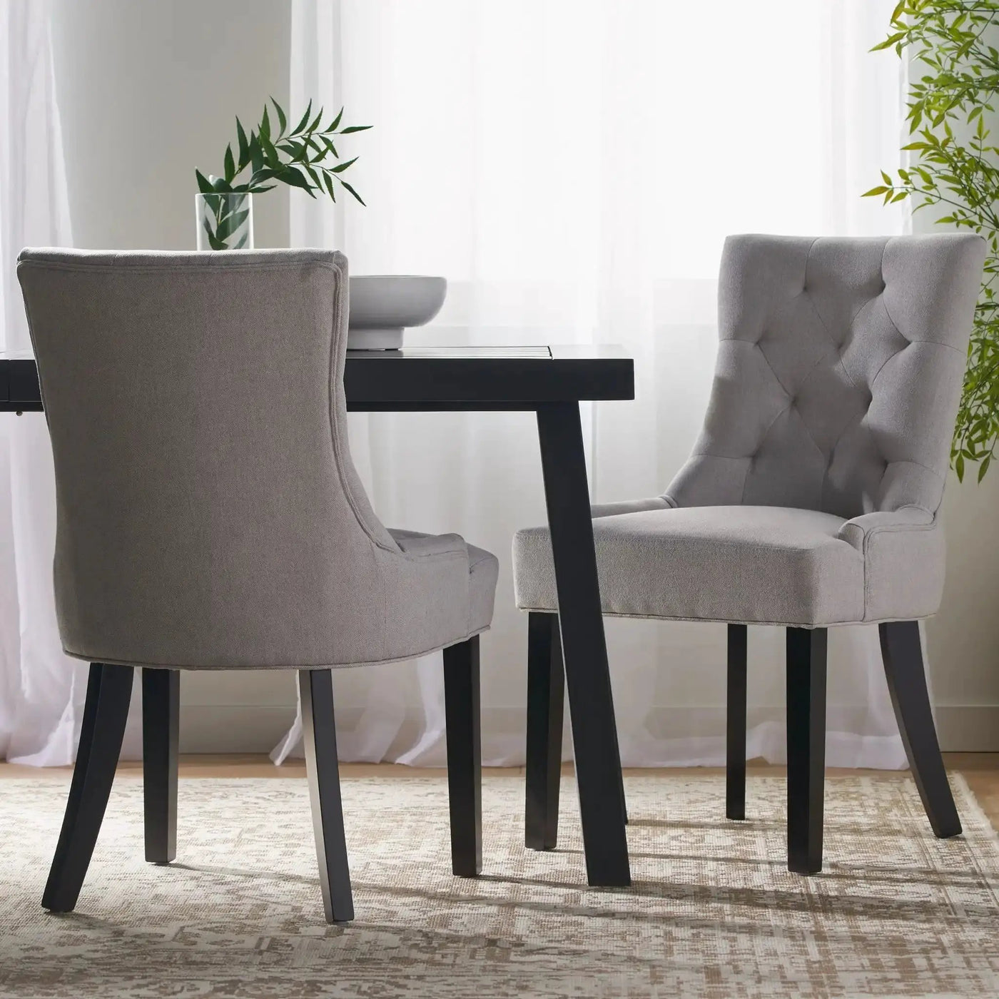Contemporary Cheney Dining Chair Set with Tufted Design by HouseOfZazla