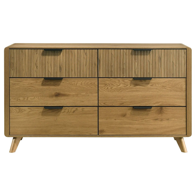 Bennett 6-drawer Bedroom Dresser Cabinet Light Oak by Unique Piece Furniture