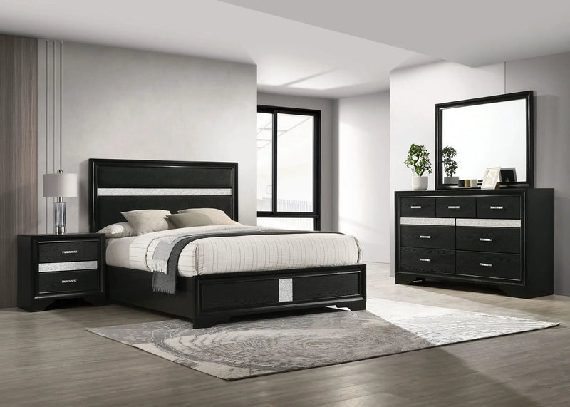 Miranda 4-piece California King Bedroom Set Black by Unique Piece Furniture