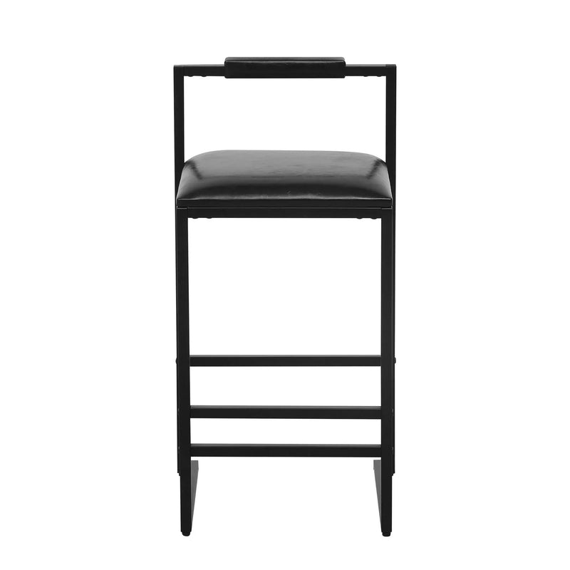 Elegant Bar Stool Set With Backrest And Footrest, Counter Height (Set of 2) by HouseOfZazla