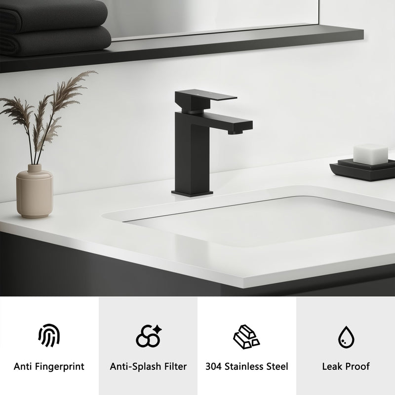 Single Handle Bathroom Faucet, Matte by HouseOfZazla