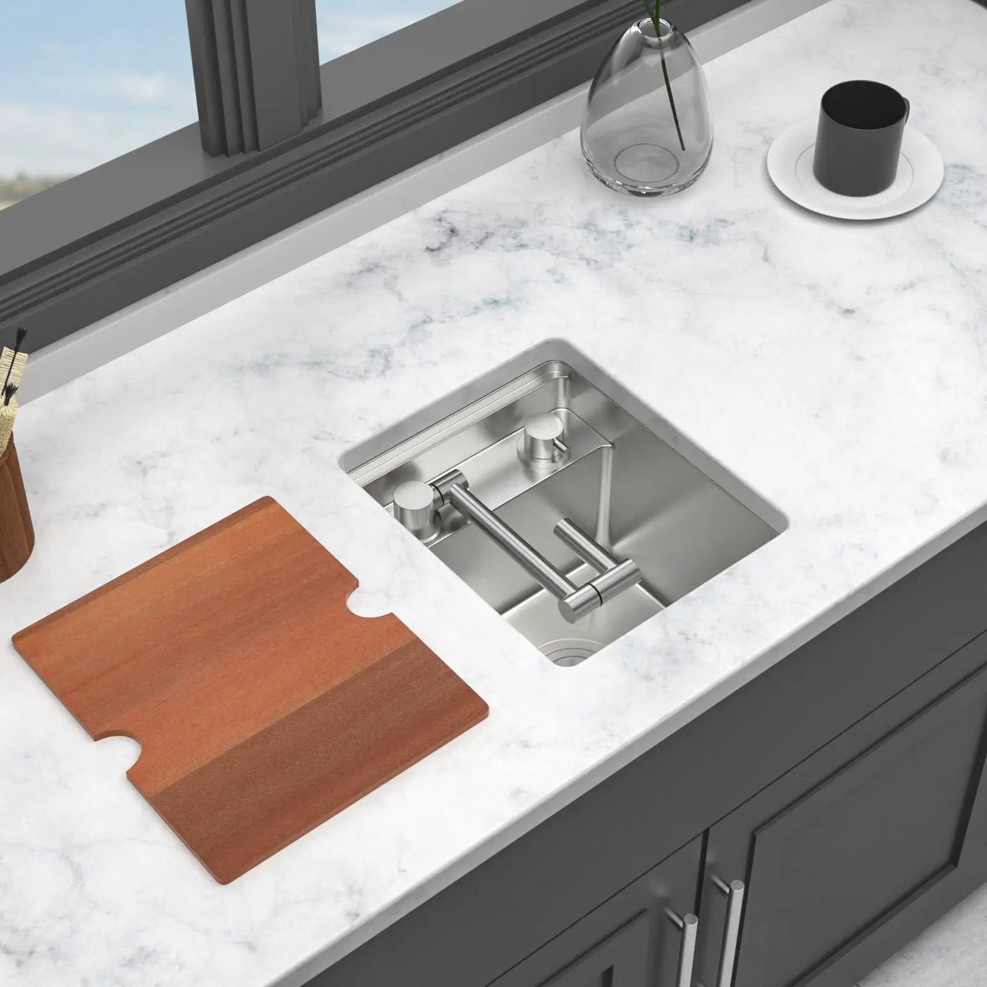 Undermount Bar Sink With Folding Faucet by HouseOfZazla