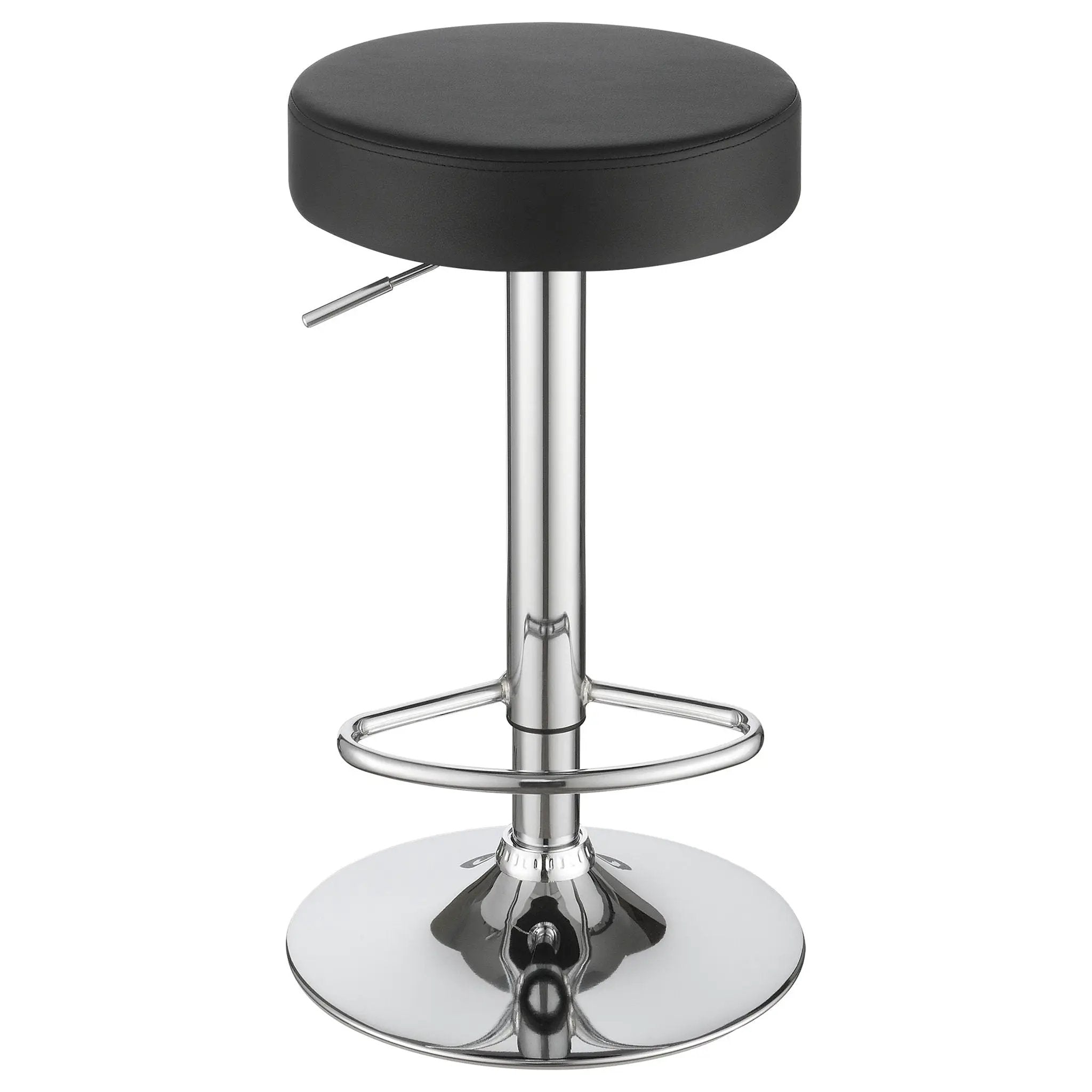 Ramses 29-inch Adjustable Bar Stool Chrome and Black by Unique Piece Furniture